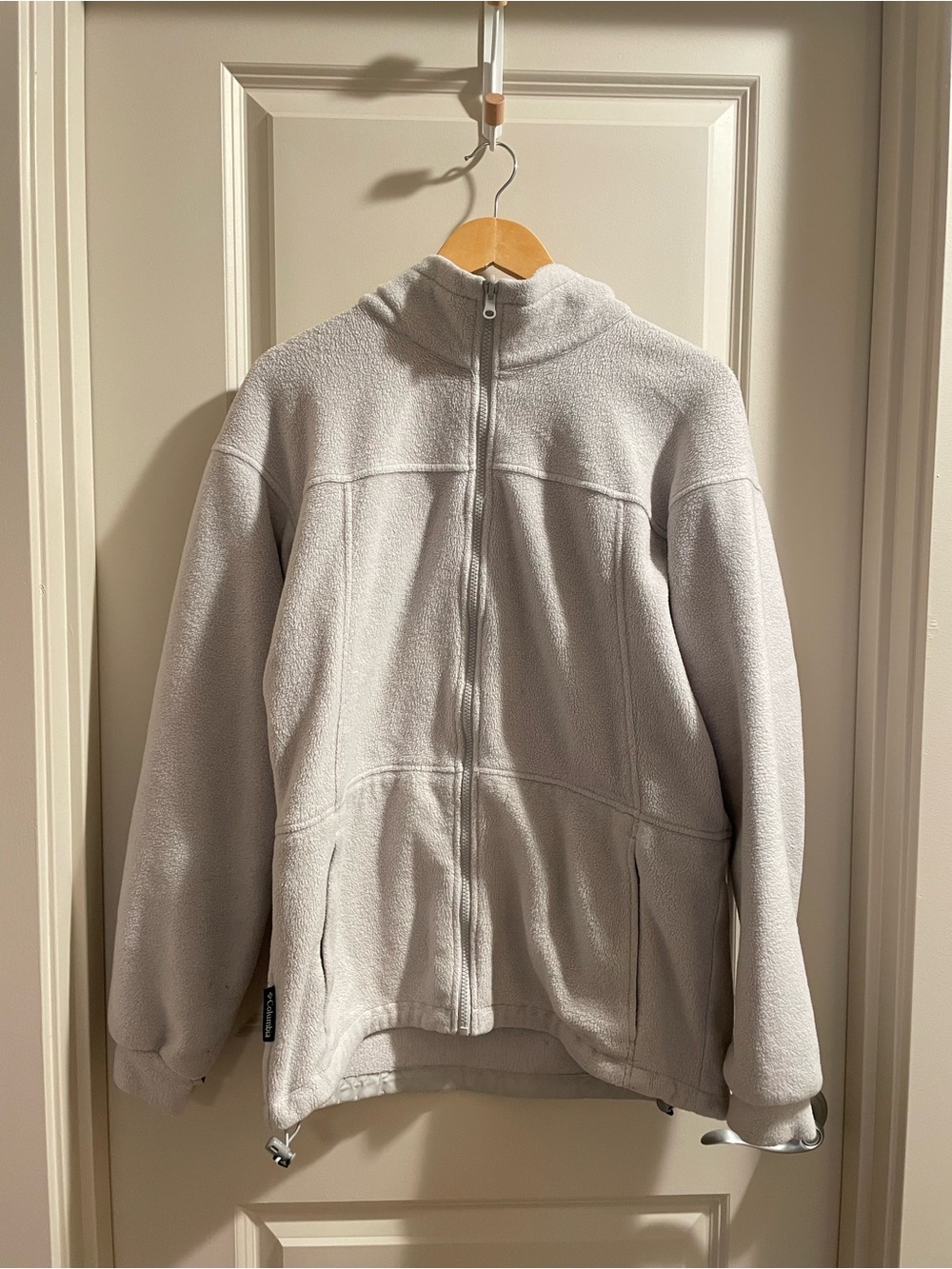 Vintage Columbia Core Interchange Women’s Gray Fleece Full Zip Jacket Sz Large